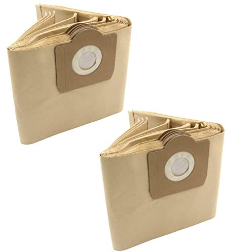 vhbw 20x sacchetti compatibile con Hoover H 31 / H31, H 39 / H39, RO 50 / RO50, S 4256 Jet N Wash aspirapolvere - in carta, color sabbia