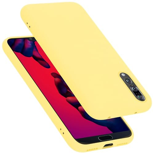 Cadorabo Hülle kompatibel mit Huawei P20 PRO / P20 Plus Hülle Silikon Handyhülle für P20 PRO / P20 Plus Case aus flüssigem Silikon- Kratzfeste und stoßfeste dünne TPU Schutzhülle - Liquid GELB