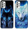 Tveinan Hülle für Samsung Galaxy A52 5G 4G / A52S 5G Handyhülle, [2 Pack] Süß Muster Schwarz Stoßfest Schutzhülle für Samsung A52 5G 4G / A52S 5G, Slim Cover Silikon Motiv Silikonhülle Case - Wolf