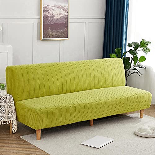 Hiseng Sofabezug 3 Sitzer Ohne Armlehne, Moderner Druck Clic Clac Sofahusse Stretch Schutzhülle Protector Bettcouch Schonbezug Couch überzug Sofabettüberzug (hellgrün,L: 190-210cm)