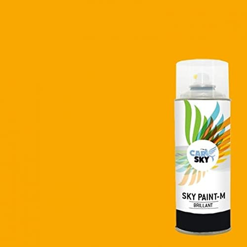 CARSKY Bombe de peinture RAL Jaune De Sécurité 1003 finition brillante 400ml