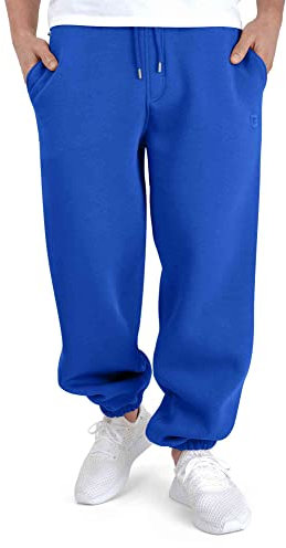BACKSPIN Sportswear Jogginghose Herren & Damen Royalblau I Warme Unisex Jogging-Hose weit geschnitten mit 70% Baumwolle I Sweatpants kuschelig Freizeithose