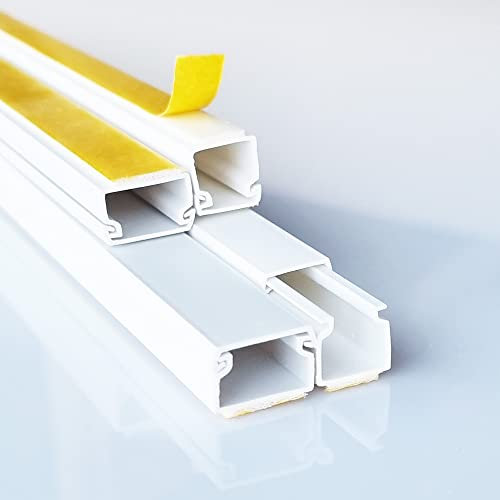30m PVC Kabelkanal Kabelleiste weiß selbstklebend (40x40mm)