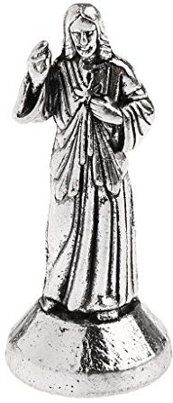 Mini-Figur Jesus, religiös, magnetisch, 5 cm, silberfarben