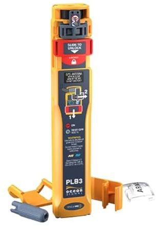 Ocean Signal PLB3 Personal Locator Beacon | Compact | 66-channel GPS | 406MHz distress signal | Waterproof | Long battery life | Programmed for UK Registration