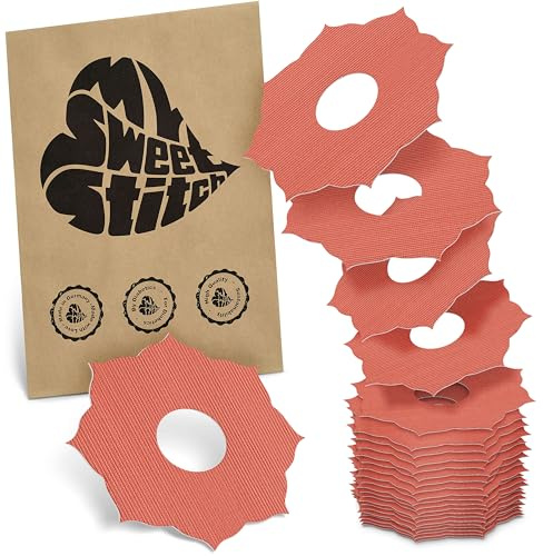 MySweetStitch 25 Ringpatches für FreeStyle Libre 3/3 Plus Mandala Coral | Stabilisiert ablösende Ränder, Mitte bleibt frei, wasserfest und flexibel, bis zu 15 Tage Halt