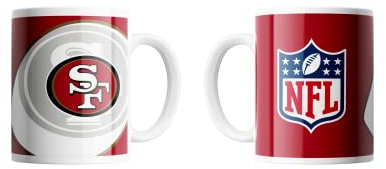 San Francisco 49ers NFL Tasse Becher Kaffeetasse Mug ** Shadow Logo and Shield ** 330 ml