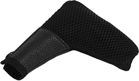 Alvinlite Golf Blade Putter Head Covers Leder und Meshy Putter Headcover Reißverschluss Golfschläger Cover Protector Driver Putter Cover(Schwarz)