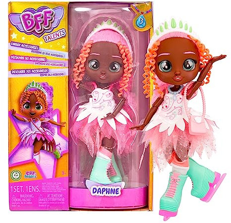 BFF by CRY Babies S3 Daphne - Sammelbare Fashion-Puppe mit Langen Haaren, Stoffkleidung und 9 Zubehörteilen, ideal für Mädchen und Kinder ab 3 Jahren