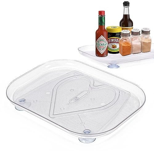 Lazy Susan turntable Organizer 360° Rotatable Turntable Organizer for Refrigerator Lazy Susan for Cabinet, Table, Pantry, Kitchen, Countertop