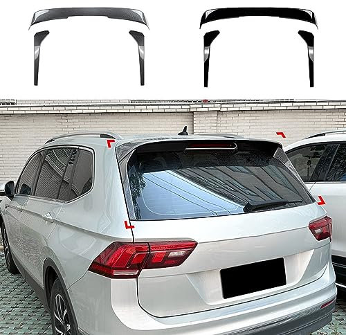 ABS Auto Dachheckspoiler Body Kit Heckscheibe Seitenspoiler Flügel Tuning für Volkswagen VW Tiguan MK2 2017–2023 Standard Change Rline,Carbon Look