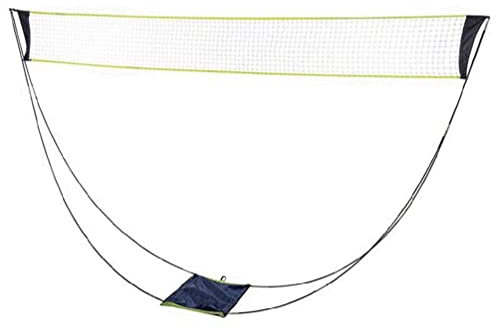 Exingk Filet de badminton portable avec support, sac de transport, filet de volleyball, tennis, badminton - Installation facile pour extérieur/intérieur - Aucun outil ou piquets nécessaires - Crochets