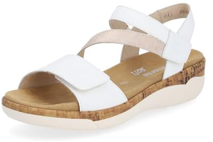 Remonte, R6860, Femme Nu-pied Blanc bi-matière - 36 EU