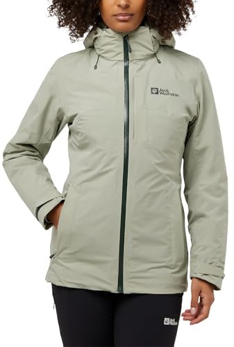 Jack Wolfskin Damen Hunberg 3in1 Jkt W, Mint Leaf, M EU