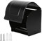 Toilet Paper Holder, Waterproof Black Toilet Paper Holder Stand Aluminum Alloy Toilet Paper Roll Holder Cat Dog Proof Toilet Tissue Holder for Bathroom
