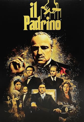 KUSTOM ART Poster Decorativo da Parete Serie Locandine Film Celebri Il Padrino con Marlon Brando Stampa Artistica su Carta Patinata 42x30 cm Senza Cornice