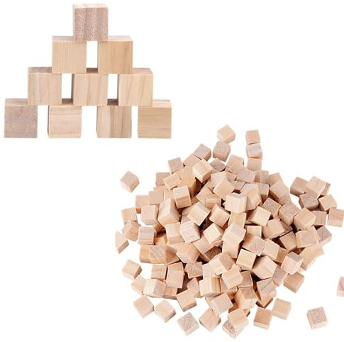 200 Stück Holz Würfel10mm,Holzwürfel Blanko Deko Holz,Basteln Bastelmaterial Holz,Natürliche Holzblöcke Holzrohlinge zum basteln,Holz Quadrat Würfel Natur Deko zum DIY Basteln Malen DIY Handwerk