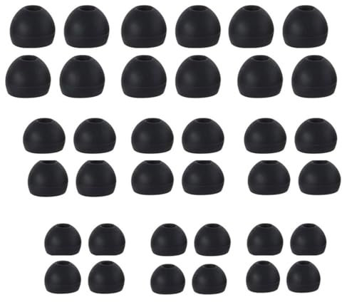Anei Earbud Tips 36 Pcs Silicone Earphone Buds Replacement Earphone Tips with Excellent Noise Isolation for In-Ear Headphones 3 Size (Black)