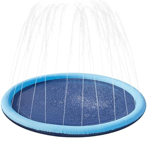 Yaheetech Piscina para Perros Bañera de Mascotas Portátil Antideslizantey Resistente al Desgaste Exteriores Verano, Azul XL