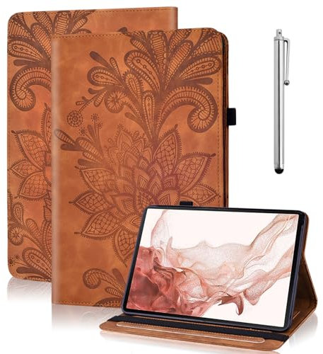 TUOLISG Funda para Samsung Galaxy Tab A 10.1 2019 T510/T515, Premium PU Cuero Tableta Funda Protectora Multiángulo Soporte Funda con Ranura para Tarjetas para A 10.1 Pulgadas 2019 Marrón