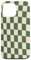iPhone 13 Pro Max Swirl Checkered Sage Green Vintage Checkerboard Case