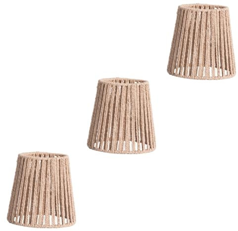 Ciieeo 3 Pièces Abat-Jour En Corde - Petite Fourniture De Lampe Cache-Poussière Rustique Pour Plafonnier Suspendu - Abat-Jour De Remplacement