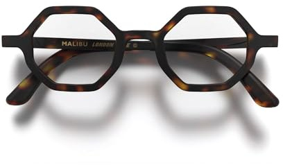 LONDON MOLE® Malibu Lesebrille | Coole sechseckige/achteckige lesegeräte | Herren damen unisex | Federscharniere
