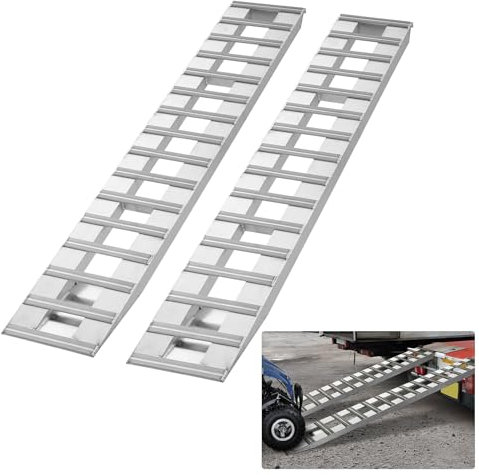VEVOR Auffahrrampe, Verladerampe, Autorampe 2721,6 kg, breite Verladeschiene, Auto Laderampe 240 x 38 cm, 2 STK. Rampen, für Motorrad, Anhänger, ATV, UTV, Gartentraktor, Rasenmäher, Dirtbike usw.