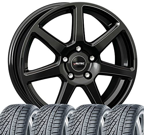 4 Winterräder Winterkompletträder Tallin 8x19 ET 45 5x112 Schwarz mit 235/35 R19 91W CON WinterContact TS 870 P XL FR Evc kompatibel mit VW Touran Passat Jetta Golf VIII Golf VII Golf VI Golf V Eos