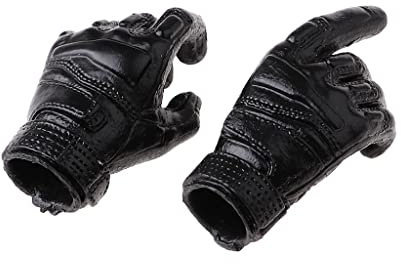 Qianly Handschuhe 1/6 Schwarze Herrenhandschuhe für 12 Zoll HT TC TTL PH Männliche Figuren Körper