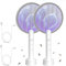 GOOQAND 2PC Raqueta Mosquitos Electrica 4000V, 2 en 1 Mata Mosquitos Electrico, UV Matamoscas Electrico, Trampa para Insectos USB con Base de Carga para Interior y Exterior