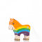 Lilu® Einhorn Pony Fohlen mit leuchtendem Herz, Mähne und Schweif, Fabelwelt Holztiere handbemalt, Holzspielzeug aus FSC®-Holz, EN71 und DEKRA Zertifiziert Spielfigur für Kinder (Regenbogen)