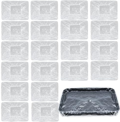 20Pcs Disposable Paint Tray Liners 9 Inch Paint Roller Tray Liners Paint Pan Liners Plastic Paint Tray Liner Bags Paint Tray Covers Large Paint Roller Tray Liner Set for Walls and Ceilings Painting