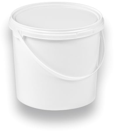 Eimer mit Deckel 2,5 Liter weiß 10er Pack