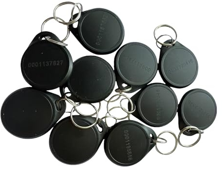 YARONGTECH Zweifrequenz-RFID-Schlüsselanhänger, 125 kHz EM4100 und 13,56 MHz, RFID-1K-Chip-Schlüsselanhänger, 10 Stück