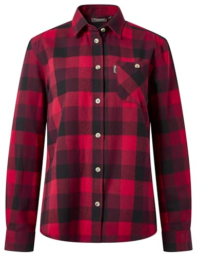 Pinewood Wildmark, Chemise en Flanelle Femme, Surchemise à Carreaux, Coton brossé, Coupe Classique