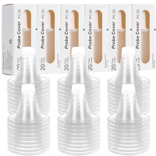 120 Stück für Braun Fieberthermometer Schutzkappen, Ohrthermometer Sondenabdeckungen, Ohrthermometer Ersatzschutzkappen, Ohr Nachfüllkappen Thermometerabdeckungen für Braun Modelle