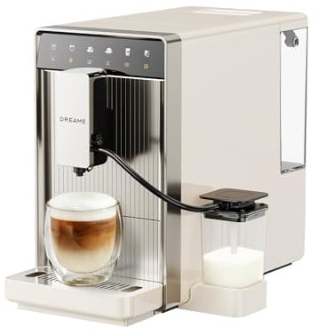 dreame Ecceluxe Slim Espresso-Vollautomat Kompakte Größe, Geschmack der Meisterklasse. Vollautomatische Komplettreinigung. Ein-Tasten-Touchscreen für fünf Kaffeespezialitäten