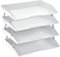 Acrimet Facility 4 Ebenen Briefablage Seiteneinschub, Letter Tray/A4, Desktop Datei Organizer, Kunststoff (Weiß)