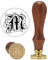 Mogoko Vintage-Stil Wachs Siegelstempel Siegel Set A-Z Gotik Schriftart Siegel Petschaft Holzgriff Brief 26 Buchstabe