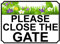 Shawprint PLEASE CLOSE THE GATE METAL SIGN FLOWER THEME 200MM X 150MM (145H1) (6” x 4” (150mm x 115mm))