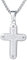 FaithHeart Edelstahl Kreuz Halskette für Herren Damen Kette-Kreuz Anhänger Edelstahl mit 55cm, Silberfarbe
