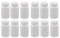 12PCS 20g Small White Plastic Empty Refillable Pill Container Bottles Storage Holder Dispenser Organizer with Screw Cap for Medicine Tablet Solid Powder Capsule Chemical Vitamin