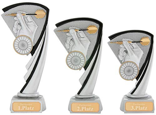 Pokalset je 1x Größe S, M, L Pokal Dart Pokal Serie Arras 3 Größen Hart PVC schwer mit Gravur jetzt selbst gestalten