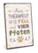 TypeStoff Holzschild mit Spruch – MEIN THERAPEUT HAT EIN FELL UND VIER PFOTEN – im Vintage-Look mit Zitat als Geschenk und Dekoration - HS-00569
