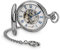 Hermann Jäckle Ettlingen Stilvolle und Elegante Taschenuhr mit skelettiertem Uhrwerk & Handaufzug I Mineralglas | Qualitätshandwerk mit Kette und Reiseetui