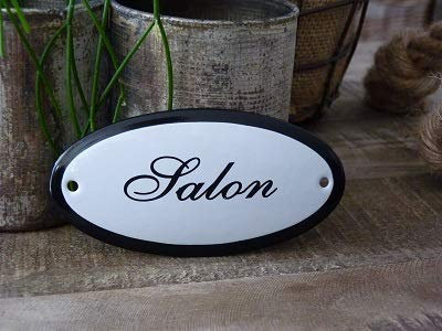 Plaque de porte ovale Salon