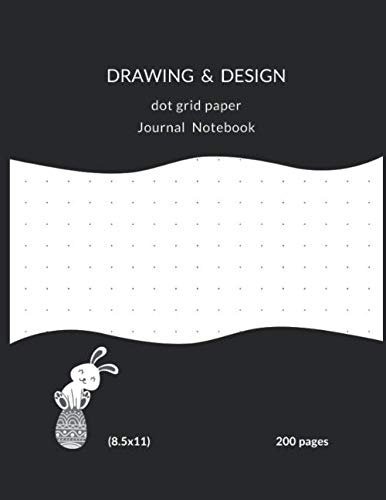 drawing & design dot grid paper journal notebook: composition large 8.5 x 11 in. thick 200 pages soft cover white paper, cheap, for kids, girls, boys ... design, happy planner, writing daily diary