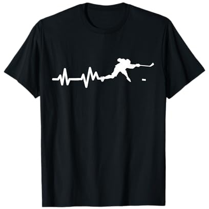 Hockey Player Heartbeat Ice Hockey Gift T-Shirt