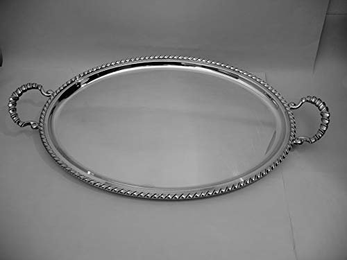 Vassoio Ovale S. Marco con manici 45X33 in Argento 800 (Argento 800)